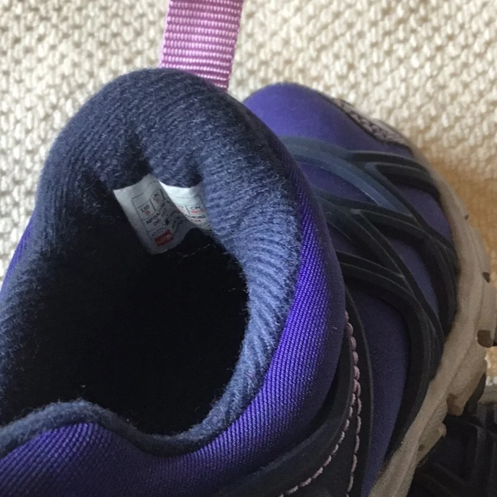 Kids North Face Navy/Purple Slip-On Athletic Shoes